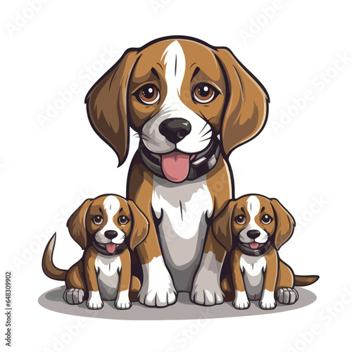 Cute dogs vector collection for illustration sticker © adobe