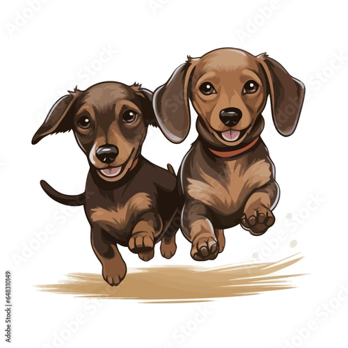 Cute dogs vector collection for illustration sticker