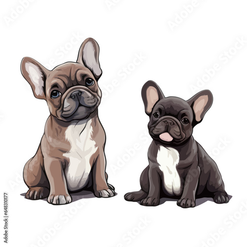 Cute dogs vector collection for illustration sticker