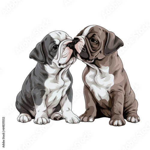 Cute dogs vector collection for sticker illustration