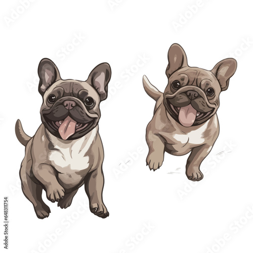 Cute dogs vector collection for sticker illustration