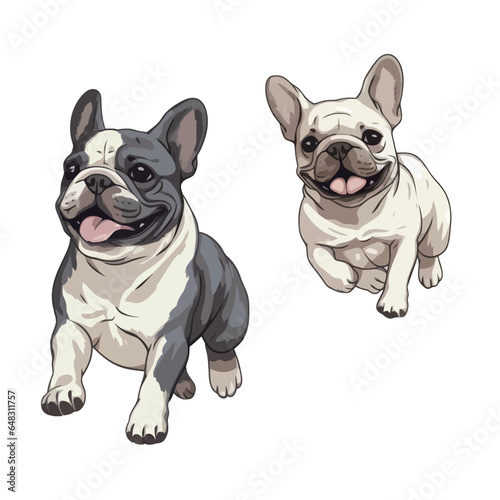Cute dogs vector collection for sticker illustration