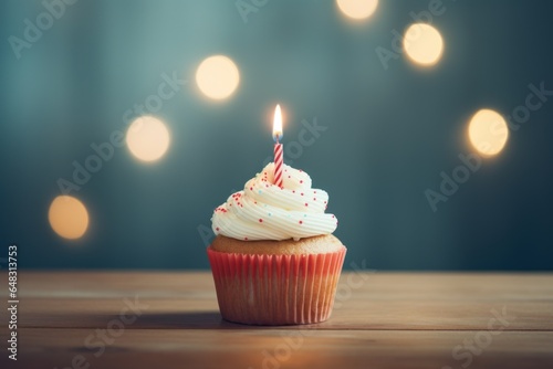 Celebrate with Simplicity  One Candle Cupcake 
