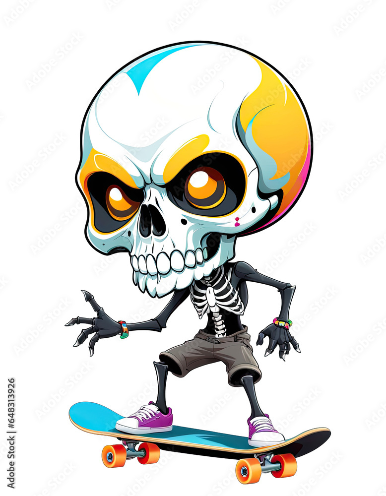 Skateboarding skeleton Skateboarding skeleton