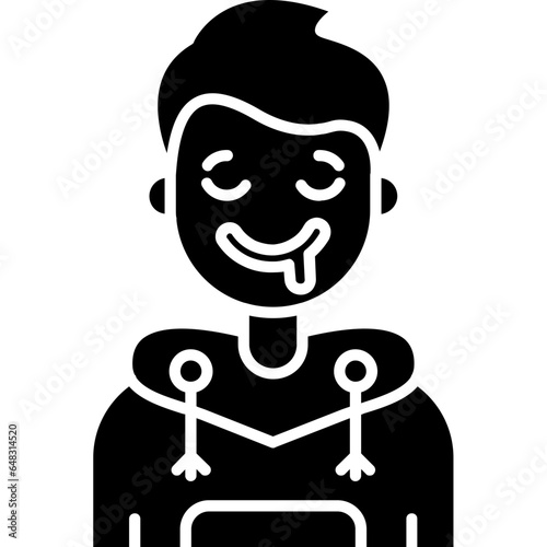 Drooling Teenage Boy Icon