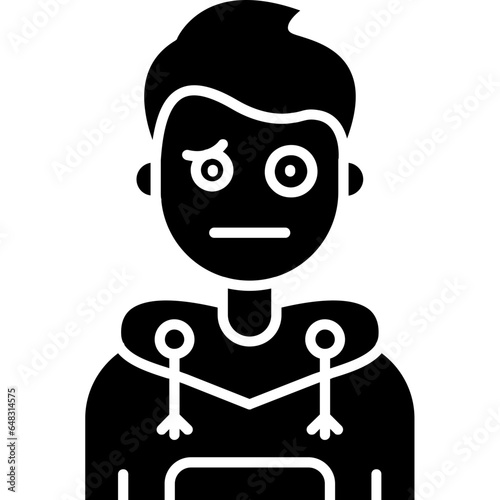 Confused Teenage Boy Icon
