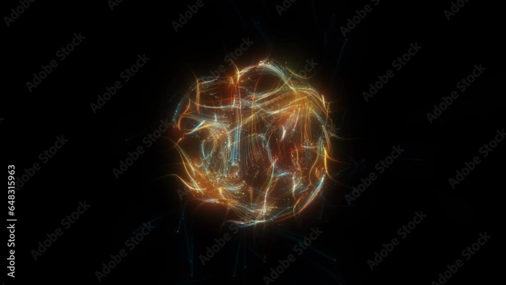 Glowing Spherical Light Trails Seamless Loop Glowing Spherical Light Trails Seamless Loop