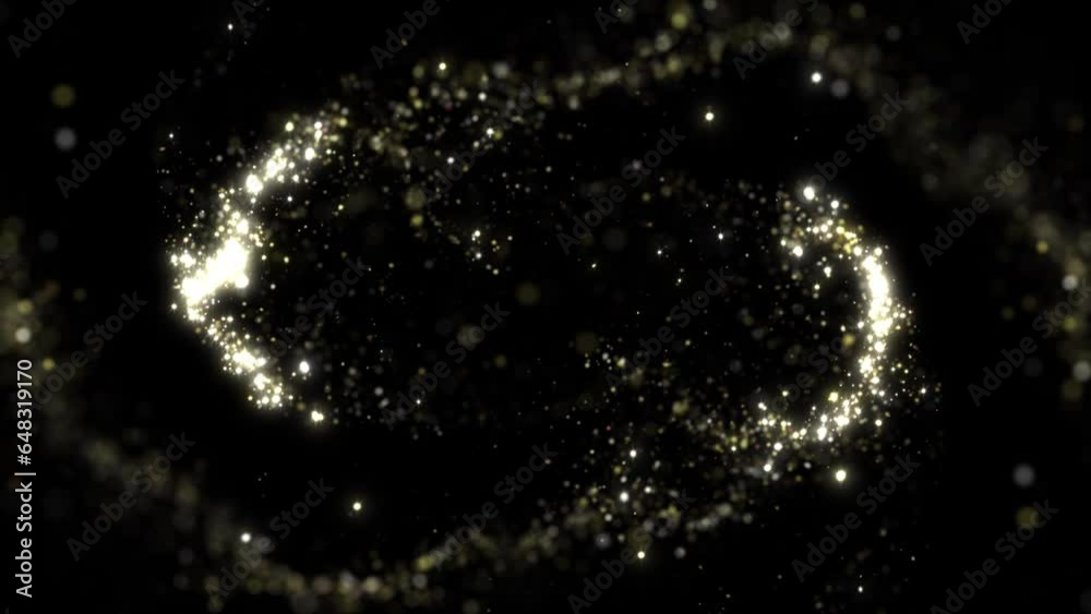 Luxury Gold Glitter Particles Titles