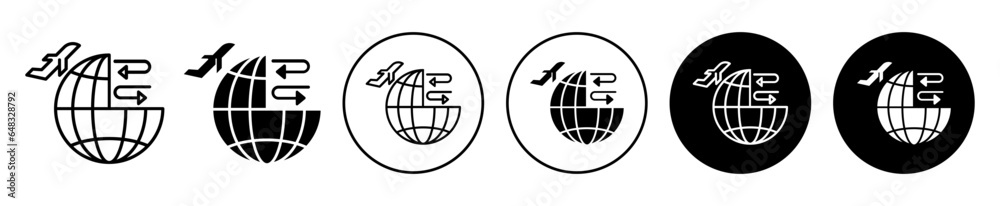 IMPORT AND EXPORT ICON. Worldwide delivery or shipping service symbol. Global logistic transport system vector. international courier sign. IMPORT AND EXPORT ICON. Worldwide delivery or shipping service symbol. Global logistic transport system vector. international courier sign.