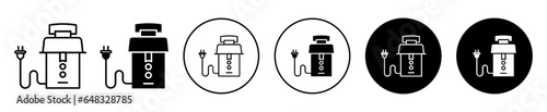garbage disposal icon. electric drain waste remover device symbol. Kitchen sink cleaner equipment vector. Household appliance to recycle food sign.