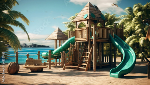 Tropical sea sky blue beach summer travel