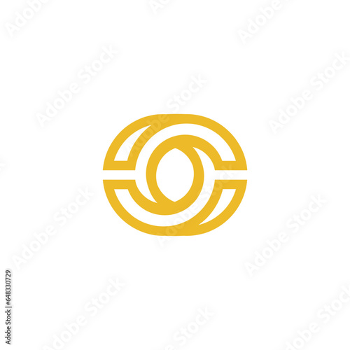  CC logo design vector. Luxury line CC letter mark logo.