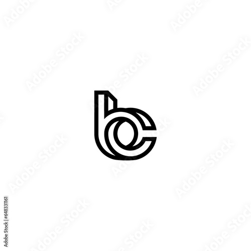 letter bc logo vector image