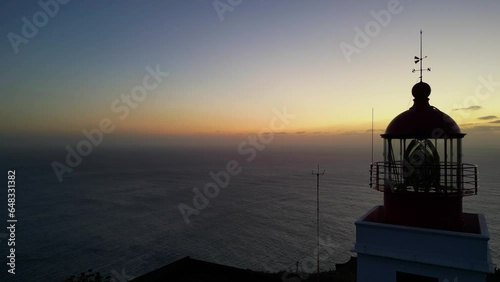 Stunning sunset drone footage from Lighthouse Ponta do Pargo  photo