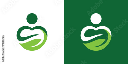 Inspiration for a logo design combination of people, love and leaves.
