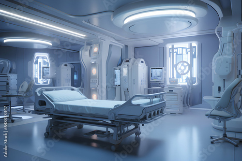 modern surgery room medical technology controlled by AI