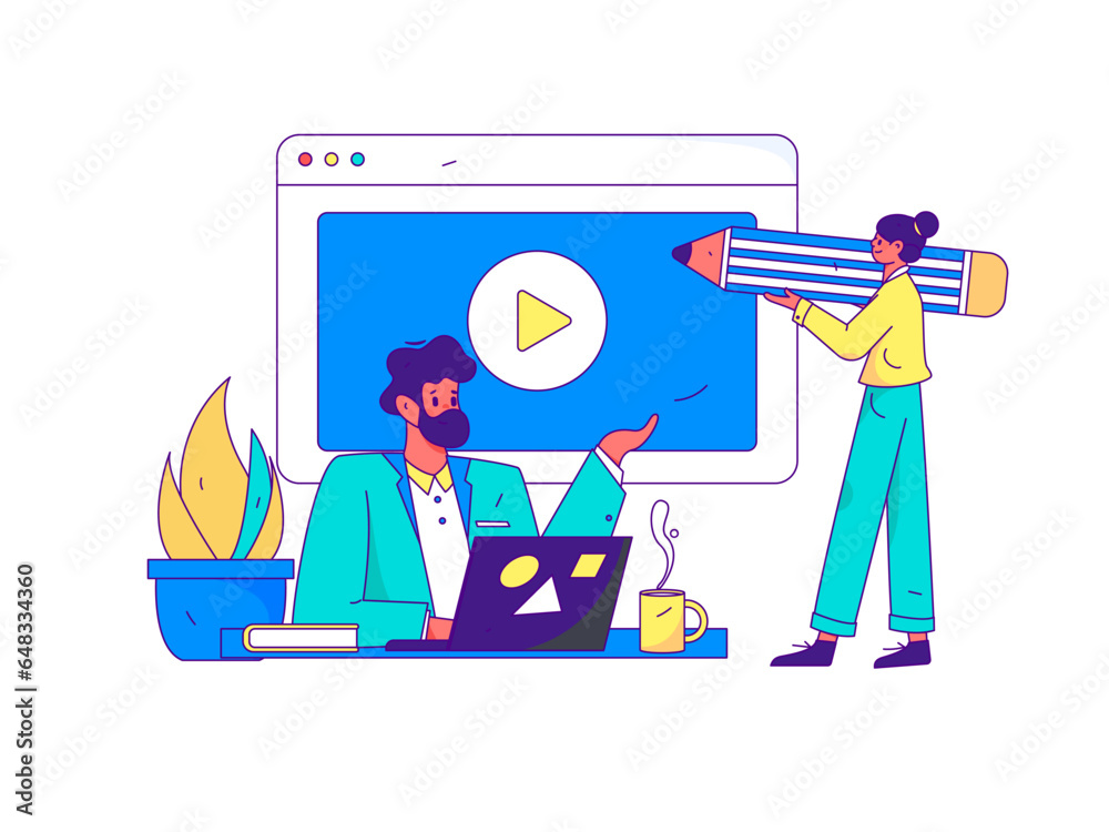 Online education remotely through online classes flat vector concept operation illustration Online education remotely through online classes flat vector concept operation illustration