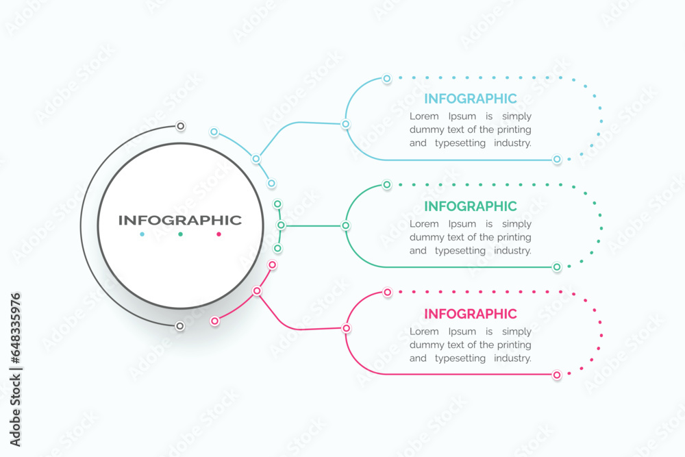 Business data visualization. Process chart. Abstract elements of graph, diagram with 3 steps, options, parts, or processes. Vector business template infographic, design, vector,2,3,4,5,6,