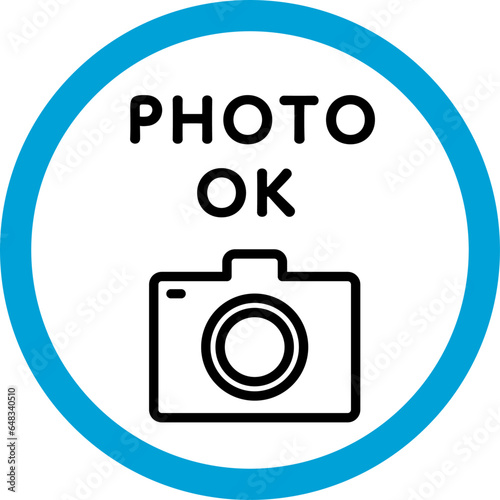 写真撮影OK・写真OK・写真許可のアイコン