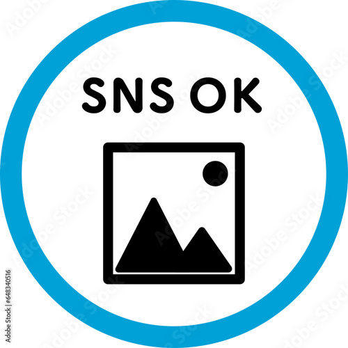 SNSアップロードOKのアイコン（細いタイプ）