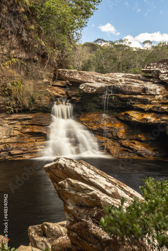 cachoeira no distrito do Tabuleiro, cidade de Conceição do Mato Dentro, Estado de Minas Gerais, Brasil