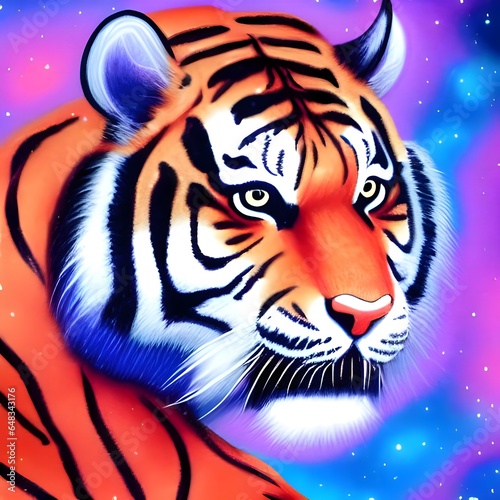 Cosmic Tiger. Generate Ai