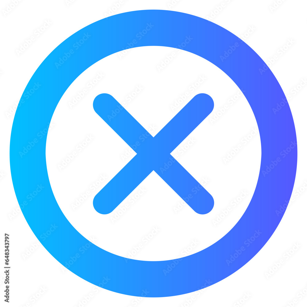 Obraz premium close gradient icon