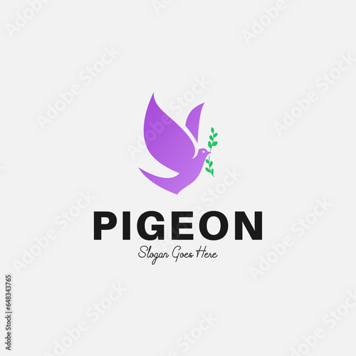 vector dove nature modern logo design vector illustration