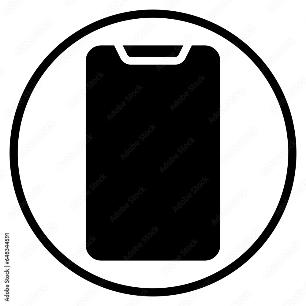 smartphone glyph icon