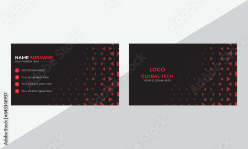 Modern Creative And Clean Business Card Design Template, Visiting card modern shape with abstract design. Vector creative business card template.