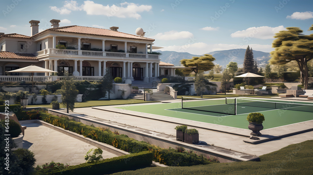 Villa with Private Tennis Court