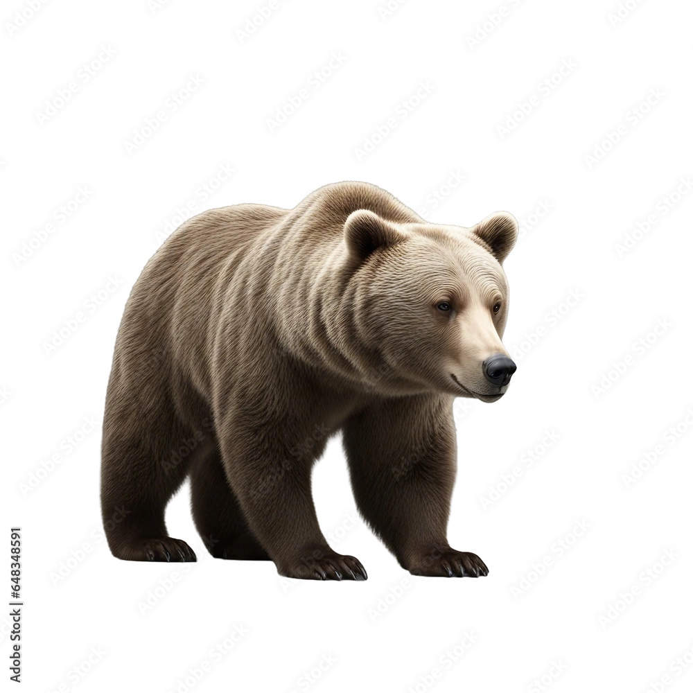Obraz premium brown bear isolated on transparent background