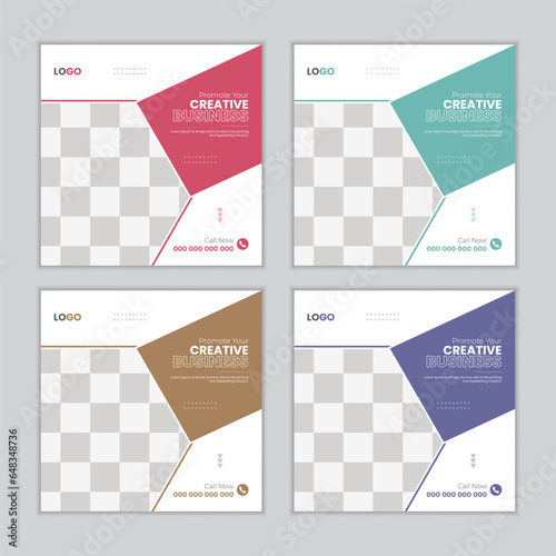 Vector corporate business social media post design and Instagram post template