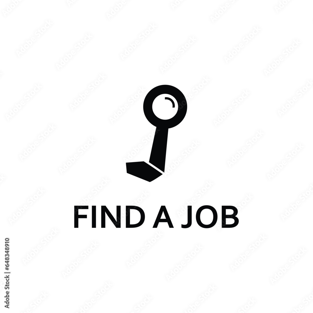 flat abstract icon logo looking for work flat abstract icon logo looking for work