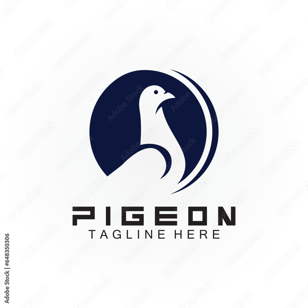 Pigeon bird logo vector icon illustration design template Pigeon bird logo vector icon illustration design template