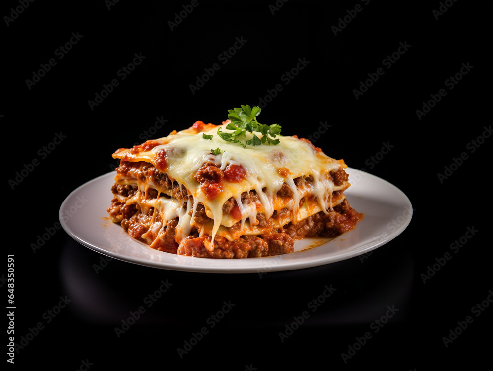 Lasagna is a classic Italian pasta dish that consists of layers of flat lasagna noodles, rich tomato sauce, creamy béchamel sauce, cheese Lasagna is a classic Italian pasta dish that consists of layers of flat lasagna noodles, rich tomato sauce, creamy béchamel sauce, cheese