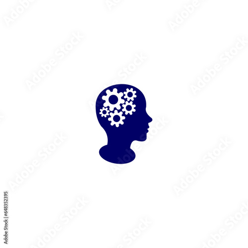 Mind Gear Logo Template Design Vector, Head Gear logo template vector