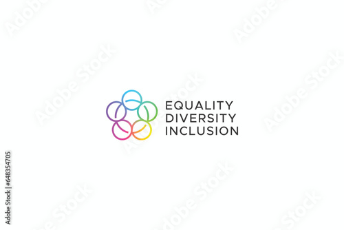 Equality Diversity Inclusion Issue Sign Symbol Logo for Community All World