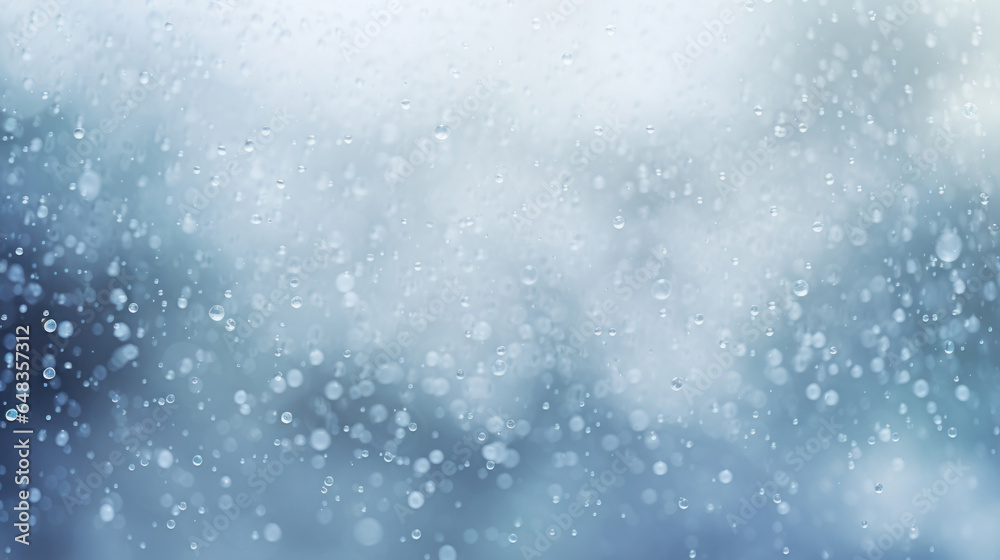 Snow rain on white blur background