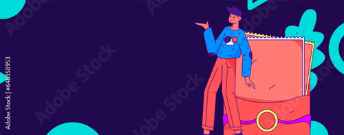 Online shopping e-commerce flat vector concept operation illustration
