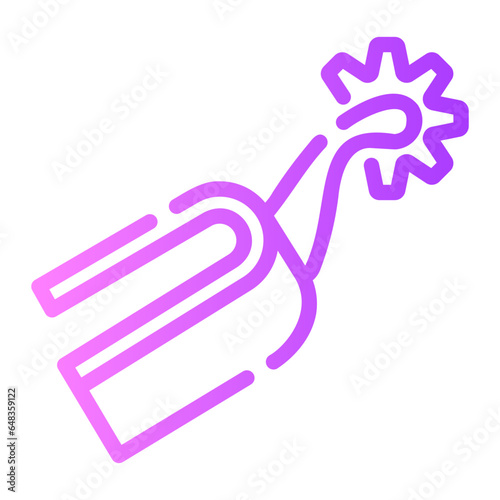 horse spurs Line Gradient Icon