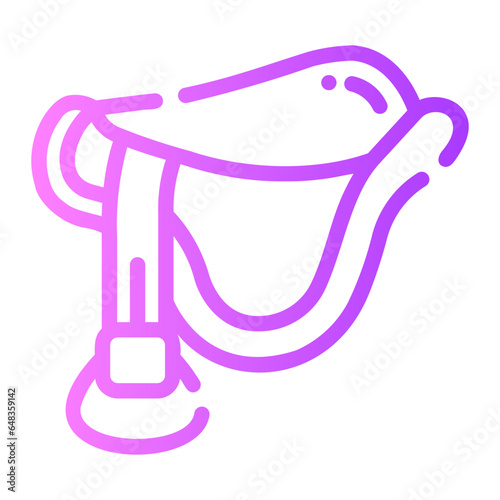 saddle Line Gradient Icon