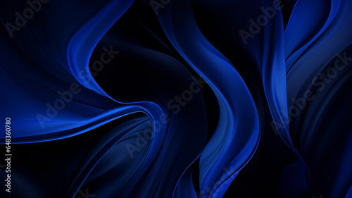 4K Abstract blue wallpaper. a wave or folded cloth-like pattern.