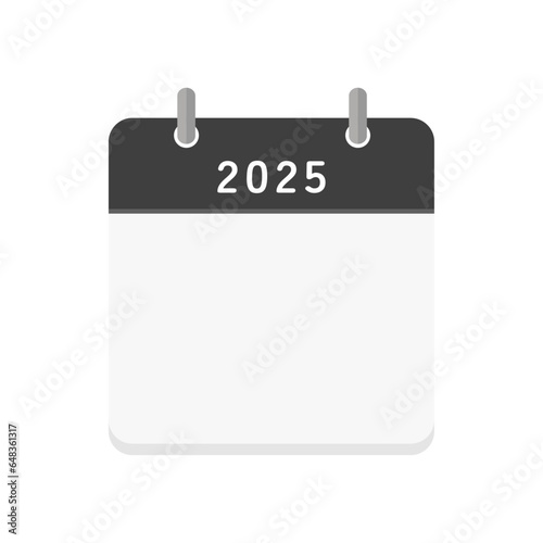 2025年の白紙の日めくりカレンダーのアイコン - 暦のテンプレート 