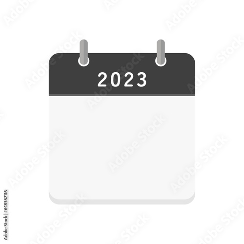 2023年の白紙の日めくりカレンダーのアイコン - 暦のテンプレート