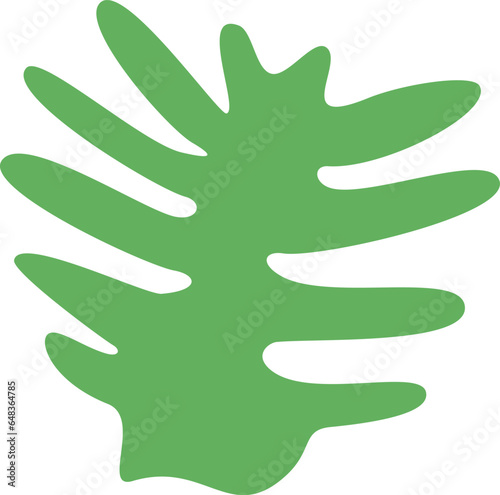 Algae plan aesthetic recolorable vector element