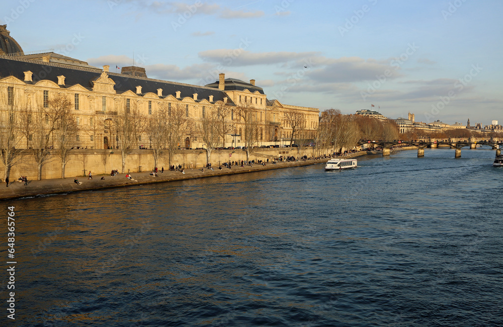 Sunset on Seine River, Paris, France Sunset on Seine River, Paris, France