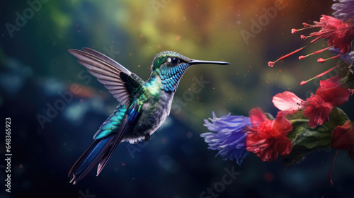 Broad Billed Hummingbird in the wild © Veniamin Kraskov