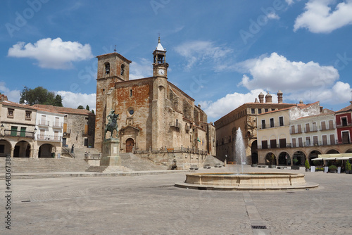 spectacular square of the spanish town of trujillo photo
