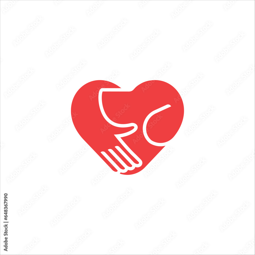 Heart Shaped Dog Care Logo Heart Shaped Dog Care Logo
